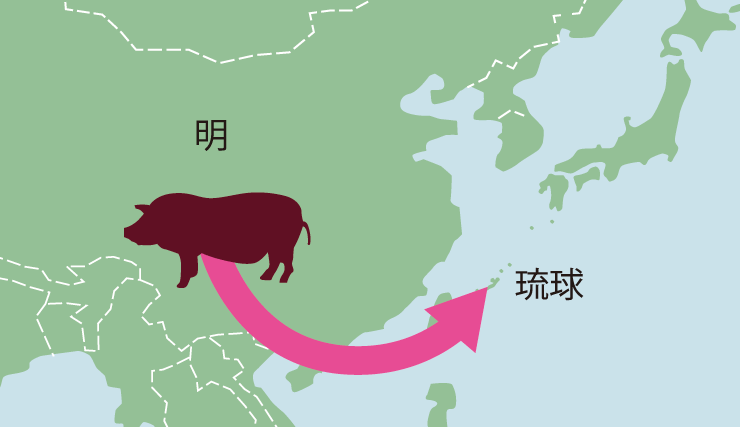明と琉球の地図
