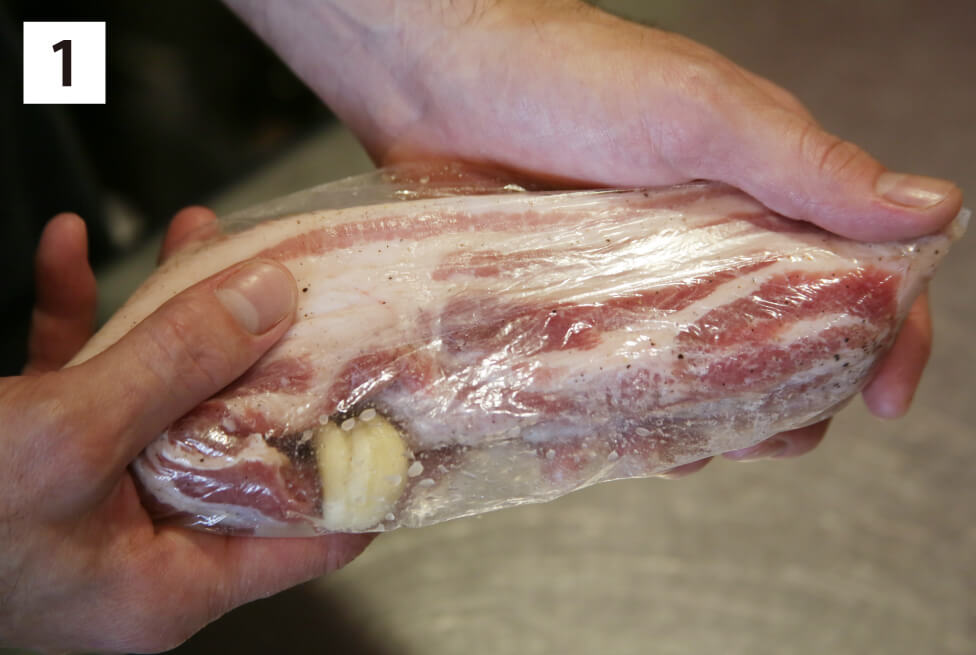 アグー豚肉のポッサムの作り方1